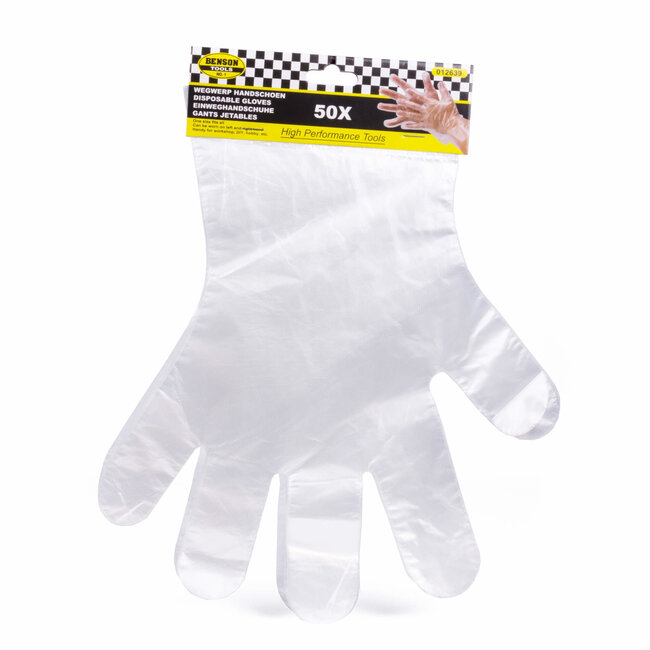 Benson Wegwerphandschoenen - Transparant - Hygiënisch - 50 stuks