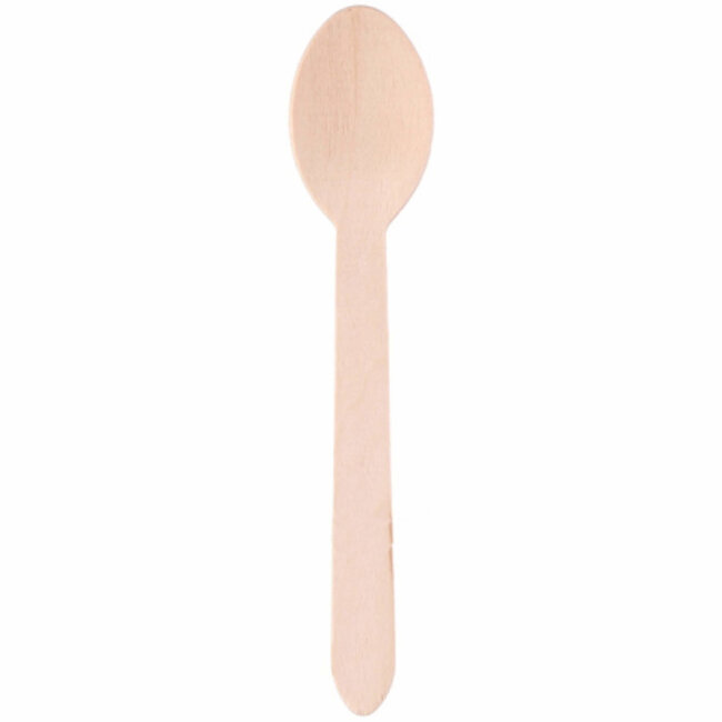Alpina Houten eetlepels - 16 cm - 50 stuks - Duurzaam en stijlvol