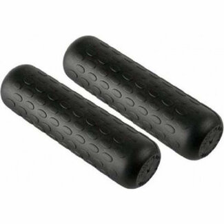 Falkx Ronde fietshandvatten - rubber - zwart - 22 mm - 1 paar