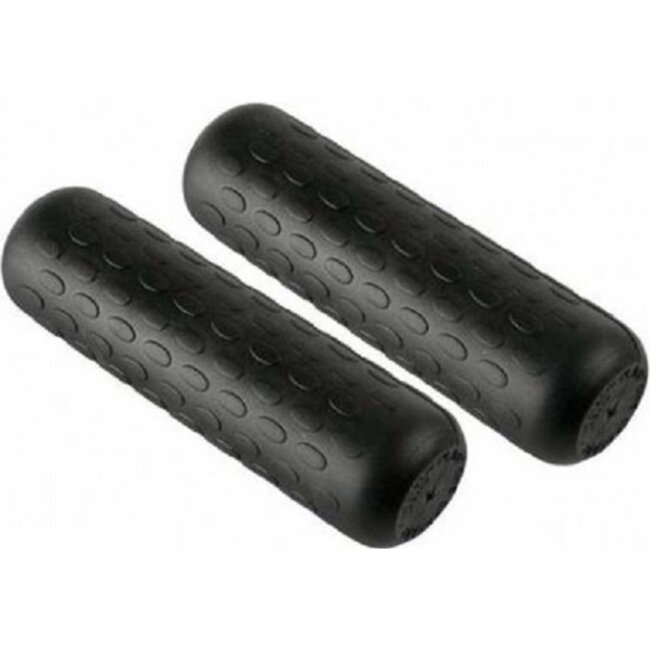 Falkx Ronde fietshandvatten - rubber - zwart - 22 mm - 1 paar