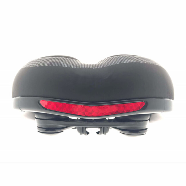 Benson Comfortabel fietszadel - waterdicht - met reflector - antraciet - unisex - voor e-bikes en stadsfietsen