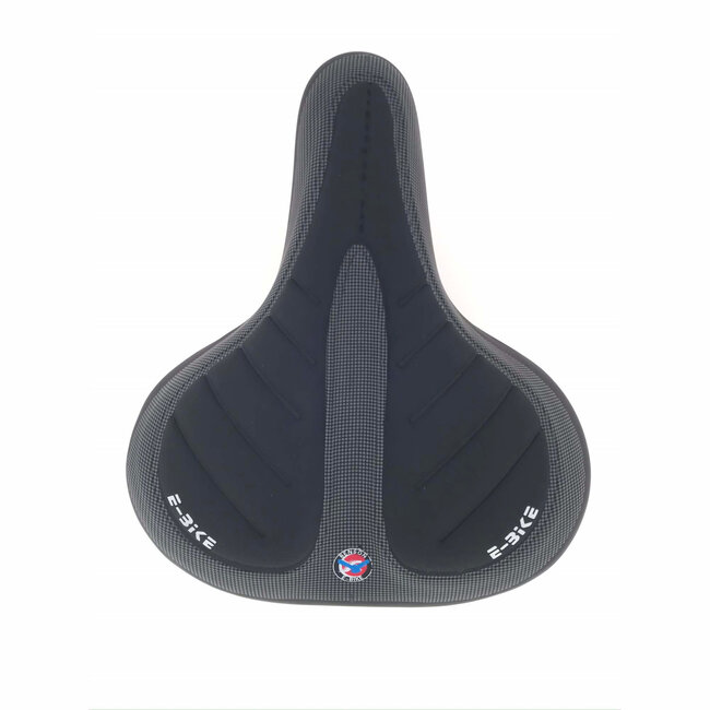 Benson Comfortabel fietszadel - waterdicht - met reflector - antraciet - unisex - voor e-bikes en stadsfietsen