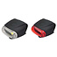 Benson LED fietslamp set - siliconen - waterdicht - 12 chips - rood/wit - 2 stuks