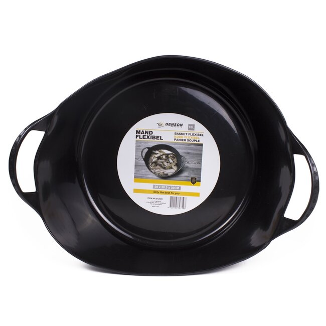 Benson Flexibele opbergmand - 16 liter - zwart - veelzijdig gebruik - duurzaam kunststof