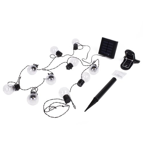 Benson LED Lichtsnoer - Zonnepaneel - 10 LED Lampen - 6 meter Benson LED Lichtsnoer - Zonnepaneel - 10 LED Lampen - 6 meter