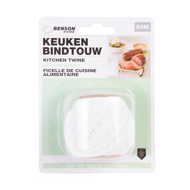 Benson Ovenbestendig keukentouw - 64 meter - Wit - Katoen