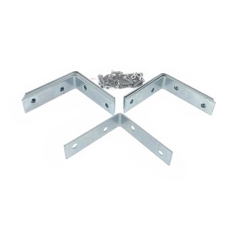 Benson Stoelhoek - IJzer - Verzinkt - Inclusief Schroeven - 60 x 60 x 16 mm - 8 stuks Benson Stoelhoek - IJzer - Verzinkt - Inclusief Schroeven - 60 x 60 x 16 mm - 8 stuks