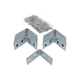 Benson Stoelhoek - Verzinkt IJzer - Inclusief Schroeven - 25 x 25 x 14.5 mm - 16 stuks