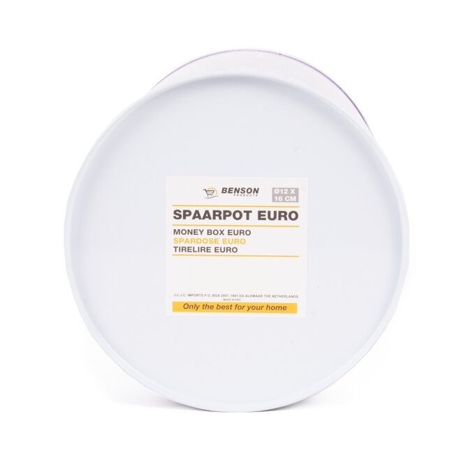 Benson Spaarpot - Eurobriefjes design - 8 x 13 cm - Assorti - per stuk