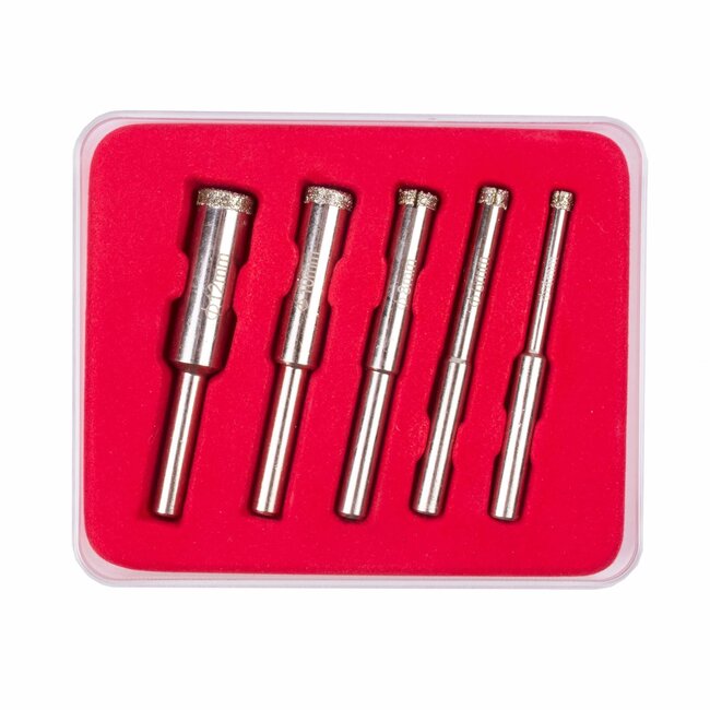 Hofftech Diamantborenset - 4-12 mm - Inclusief Boormal en Opbergbox - 7-delig