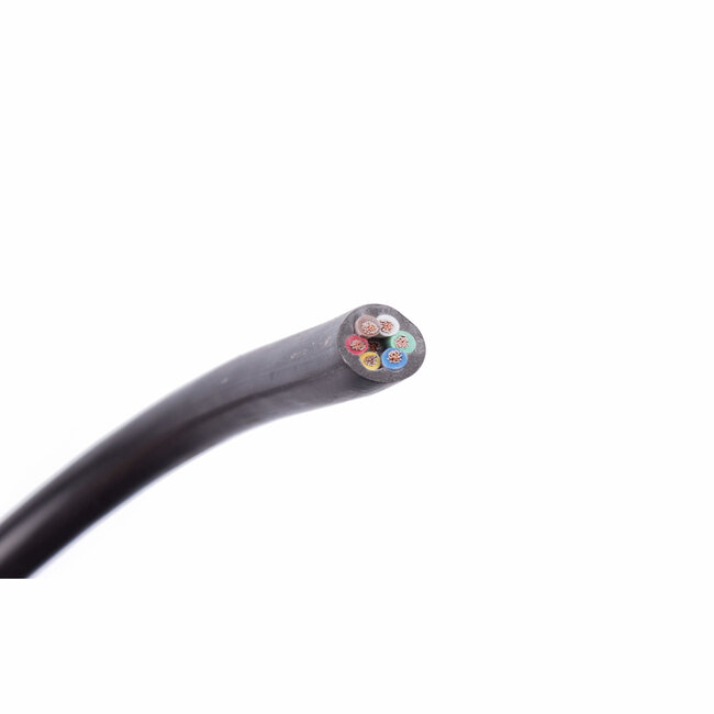 Benson 7-polige aanhangwagenkabel - 5 meter - PVC - zwart - 12V