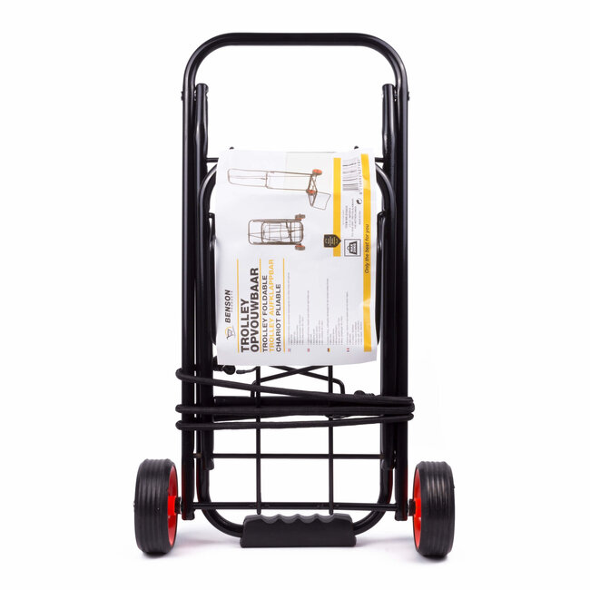 Benson Opvouwbare trolley - lichtgewicht - kunststof wielen - zilver/zwart