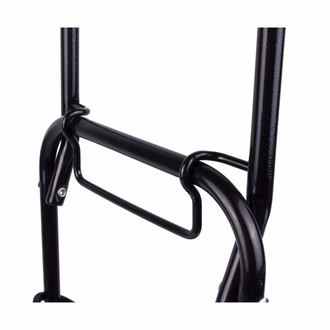 Benson Opvouwbare trolley - lichtgewicht - kunststof wielen - zilver/zwart