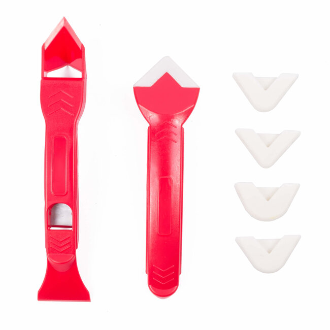 Benson Kitspatel en voegstrijker set - 7 delig - flexibel kunststof - diverse profielen - eenvoudig reinigen