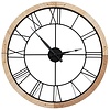 REA Metalen Wandklok - Retro - Ø 60 cm - Mat Zwart - Hout REA Metalen Wandklok - Retro - Ø 60 cm - Mat Zwart - Hout