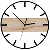 REA Metalen Wandklok - Retro - Ø 35 cm - Hout - Mat Zwart REA Metalen Wandklok - Retro - Ø 35 cm - Hout - Mat Zwart