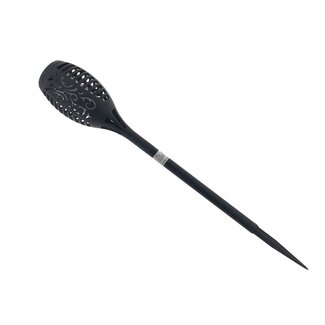 Benson Sfeervolle tuinlamp met zonnepaneel - 48,5 cm - flikkerende LED - zwart - IP44 Benson Sfeervolle tuinlamp met zonnepaneel - 48,5 cm - flikkerende LED - zwart - IP44