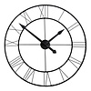 REA Metalen Wandklok - Retro - Ø 50 cm - Mat Zwart REA Metalen Wandklok - Retro - Ø 50 cm - Mat Zwart
