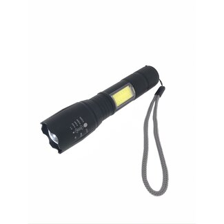 Hofftech Zaklamp - 5 Watt - 14 cm - 5 Standen - Zwart