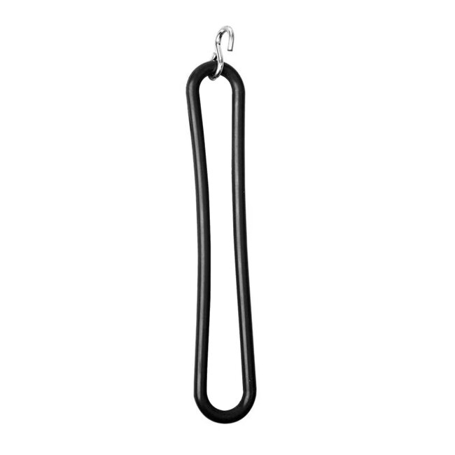 ProPlus Spanrubber met S-haak - 20 cm - zwart - ideaal voor kamperen en trailers
