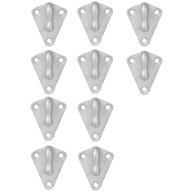 ProPlus Metaal touwhaken - schroefbaar - 40 x 45 mm - set van 10 stuks