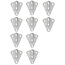 ProPlus Metaal touwhaken - schroefbaar - 40 x 45 mm - set van 10 stuks
