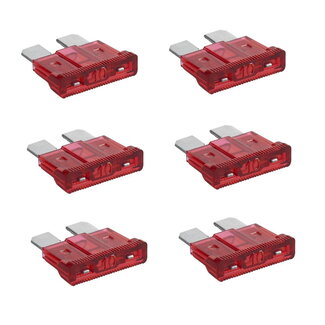 Pro Plus Steekzekeringen - Standaard - 10 Ampère - Rood - 6 stuks