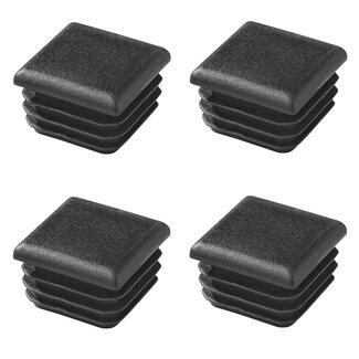 ProPlus Vierkante inslagdop - 30 x 30 mm - zwart - kunststof - set van 4 ProPlus Vierkante inslagdop - 30 x 30 mm - zwart - kunststof - set van 4