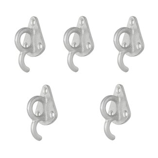 ProPlus Touwhaken - metaal - 70 x 45 mm - set van 5 stuks - met oog