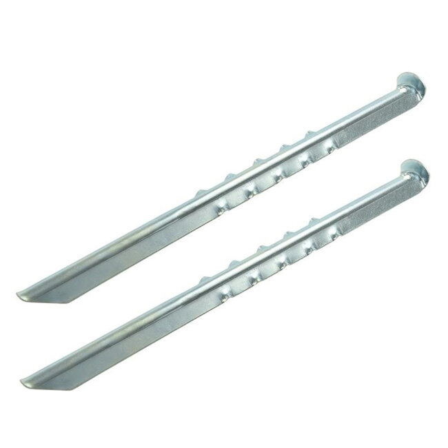ProPlus Tentharingen - Metaal - Geribbeld - 40 cm - Set van 2