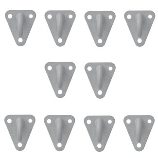 ProPlus Touwhaak - Kunststof - Driegaats - 45 x 39 mm - 10 stuks