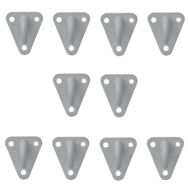 ProPlus Touwhaak - Kunststof - Driegaats - 45 x 39 mm - 10 stuks