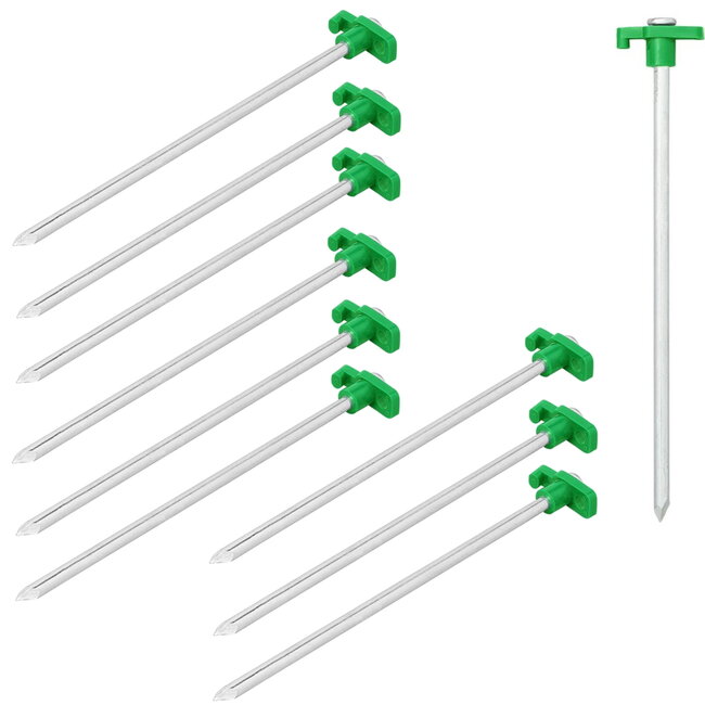 ProPlus Tentharingen met kunststof haak - metaal - 25 cm - set van 6