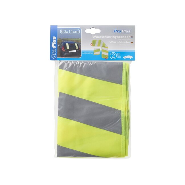 ProPlus Waarschuwingsbanden met magneten - reflecterend - 60 x 14 cm - 2 stuks