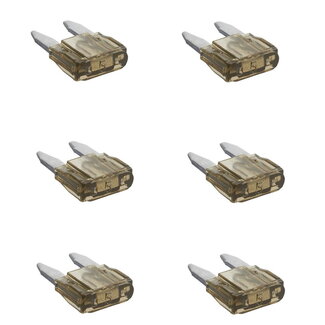 ProPlus Steekzekeringen - Mini - 5 Ampère - Bruin - 6 stuks