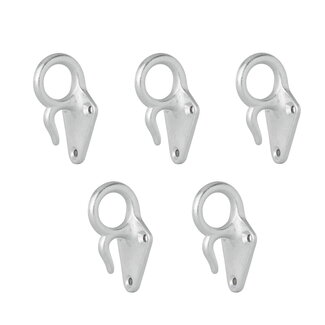 ProPlus Touwhaak - Metaal - Ø 23 mm Oog - 71 x 41 mm - Set van 5 stuks