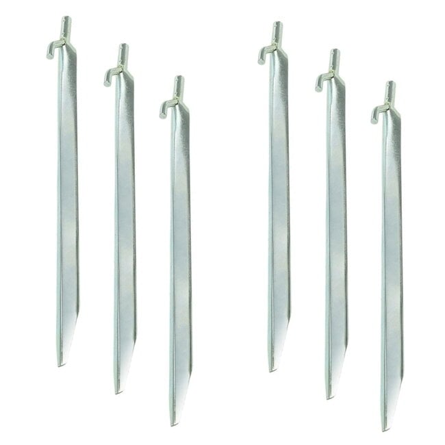 ProPlus Tentharingen met haak - metaal - 30 cm - set van 6