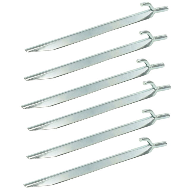 ProPlus Tentharing met haak - Metaal - 25 cm - Set van 6