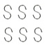 ProPlus S-haak - Ø 4 mm - 4,4 x 2,1 cm - 6 stuks