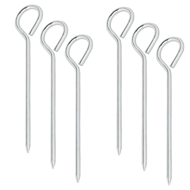 ProPlus Stalen tentharing met oog - 19 cm - 10 stuks - geschikt voor zachte bodems