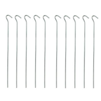 ProPlus Tentharingen met open oog - metaal - 30 cm - set van 10 stuks