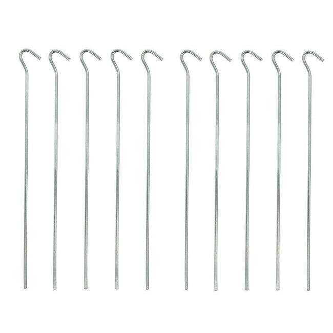 ProPlus Tentharingen met open oog - metaal - 30 cm - set van 10 stuks