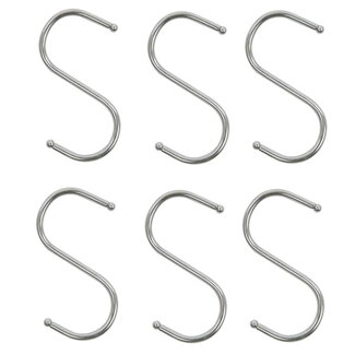 ProPlus S-haak - Ø 4 mm - 6,5 x 7,5 cm - Set van 6 stuks