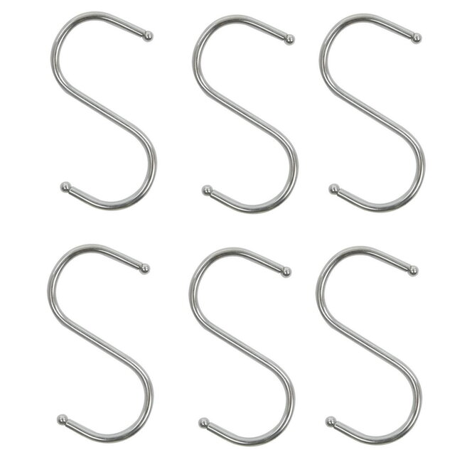 ProPlus S-haak - Ø 4 mm - 6,5 x 7,5 cm - Set van 6 stuks
