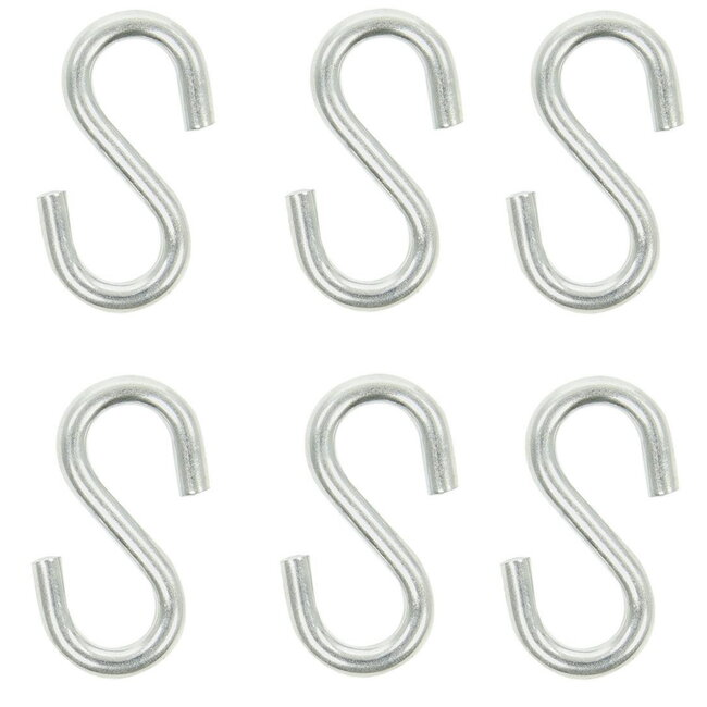 Pro Plus S-Haak - Ø 6 mm - 5.8 x 2.7 cm - 6 stuks