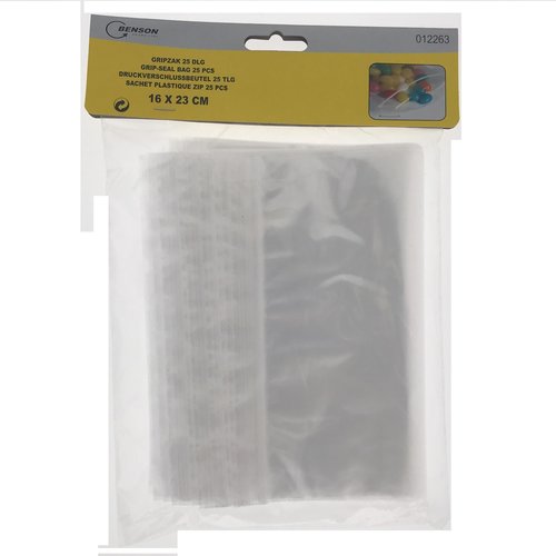Benson Gripzakjes - Hersluitbaar - 16 x 23 cm - 25 stuks Benson Gripzakjes - Hersluitbaar - 16 x 23 cm - 25 stuks