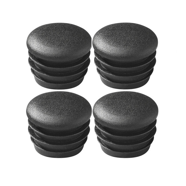 ProPlus Ronde insteekdoppen - Ø 25 mm - Zwart - Set van 4 - Kunststof