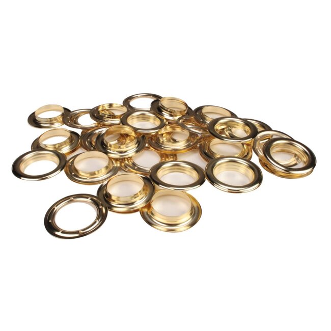 Seilflechter Verstevigende messing zeilogen - Ø 11 mm - 15 stuks