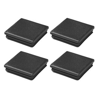 ProPlus Vierkante insteekdoppen - 60 x 60 mm - zwart - set van 4