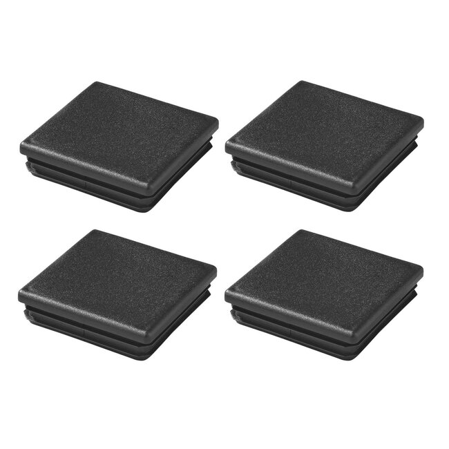 ProPlus Vierkante insteekdoppen - 60 x 60 mm - zwart - set van 4